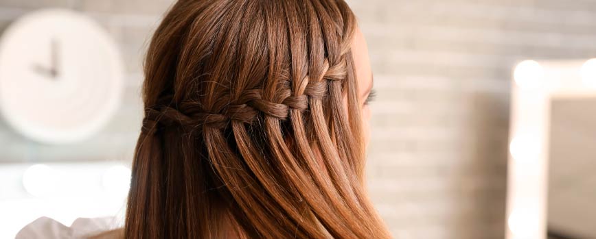 Semirecogido con trenzas