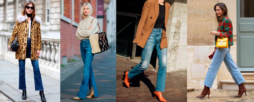 Vaqueros flare y botas altas