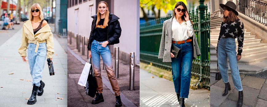Vaqueros boyfriend y botas slouchy