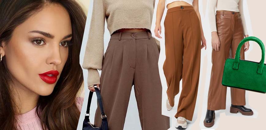 Pantalon marron mujer on sale