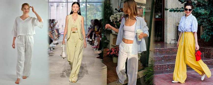 4 – Pantalones de lino y blusa holgada