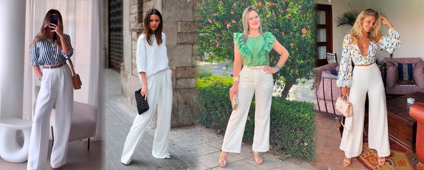 ¿A quién le favorece un outfit con palazzo blanco?