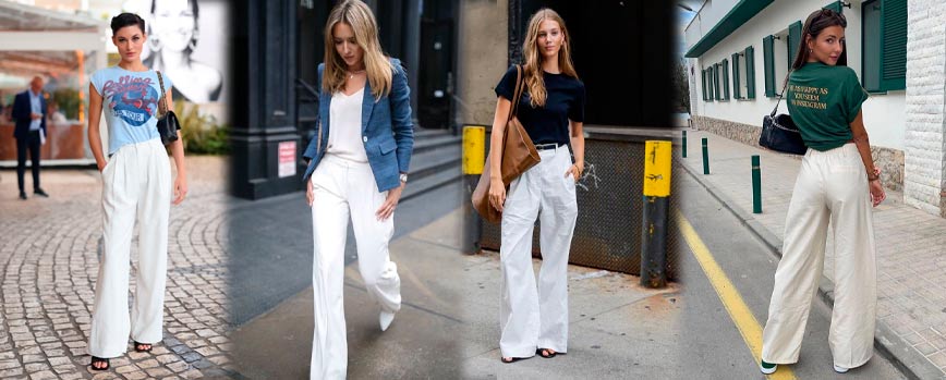 Ideas para hacer un outfit con palazzo blanco Blog Druni