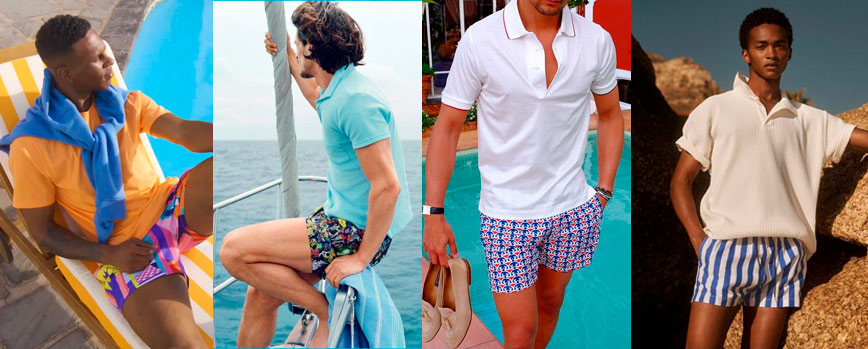 4. Polo y bañador para un plan de playa