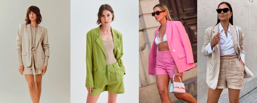 6. Blazer ligero y shorts: elegancia y versatilidad