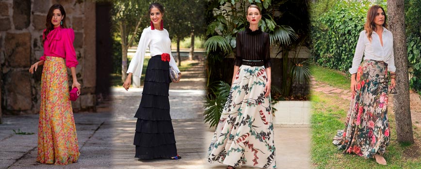 3 – Falda larga y blusa a juego