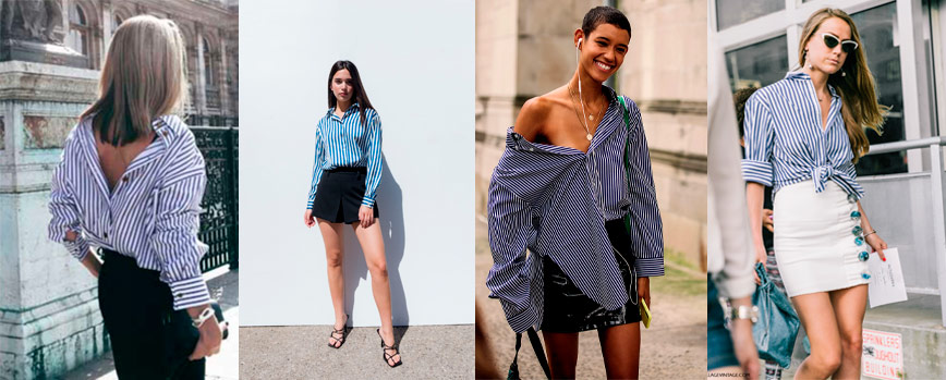 Outfits con camisas rayadas best sale