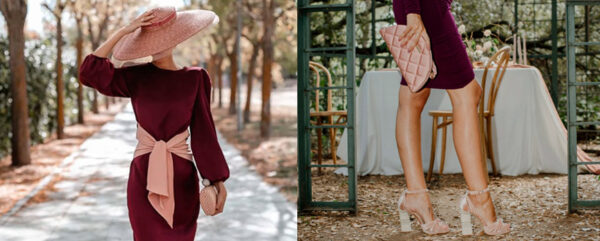 7 ideas para combinar un vestido burdeos para boda | Blog Druni