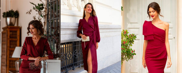 7 ideas para combinar un vestido burdeos para boda | Blog Druni