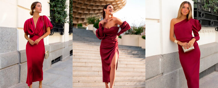 7 ideas para combinar un vestido burdeos para boda | Blog Druni