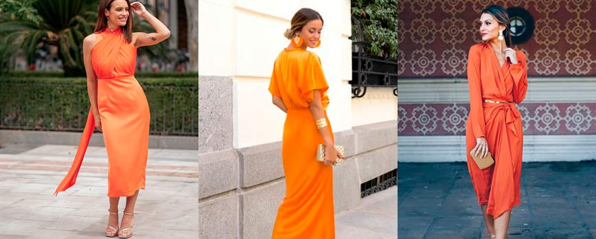 Como combinar un vestido de color naranja Blog Druni