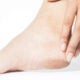 Mujer, agrietado, talones, blanco, Plano de fondo, pie, sano, concepto