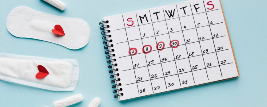 Calendario menstrual y tampones
