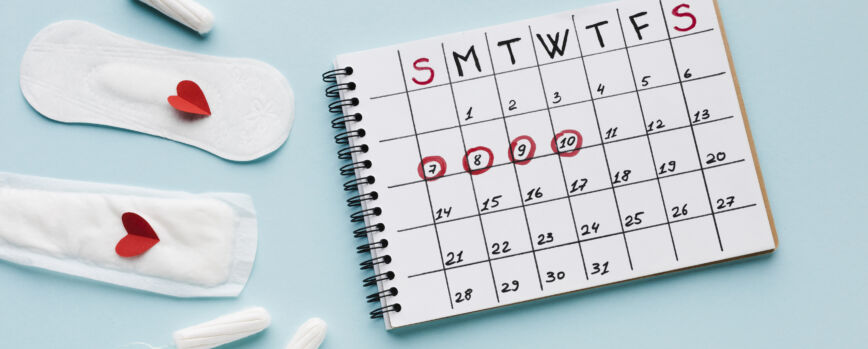 Calendario menstrual y tampones
