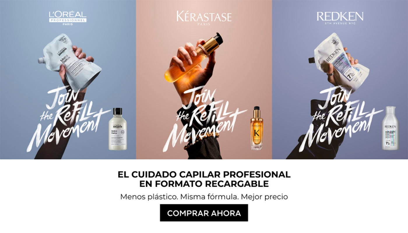 Cuidado capilar formato recargable