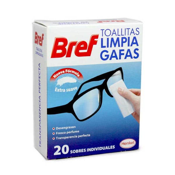 Toallitas Limpia Gafas BREF Toallitas limpieza de secado rápido