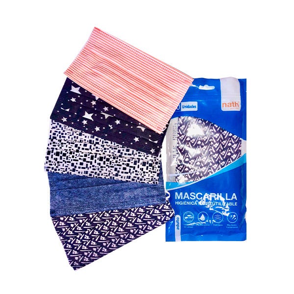Mascarillas Higiénicas Desechables NATH Mascarillas protectoras no  reutilizables para adultos precio | DRUNI.es