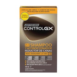 Imagen de JUST FOR MEN Grey Reducing Shampoo And Conditioner | 118ML Champú y acondicionador 2 en 1 que reduc