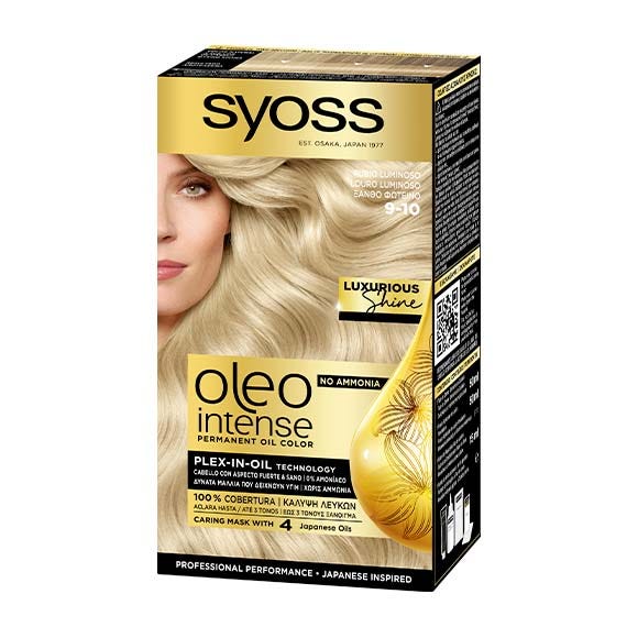 Syoss Oleo Intense Permanent Oil Color 9.10 Rubio luminoso
