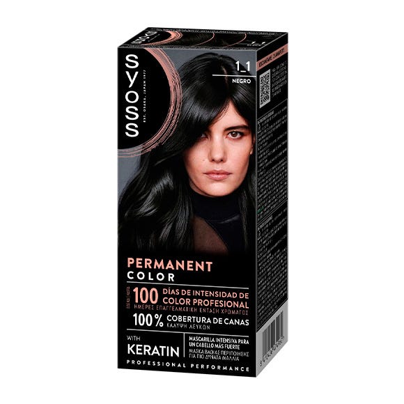 Syoss Tinte Color Permanent Negro