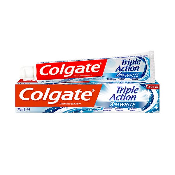 dominar enseñar Correctamente Triple Acción Xtra White COLGATE Pasta de dientes blanqueante precio |  DRUNI.es