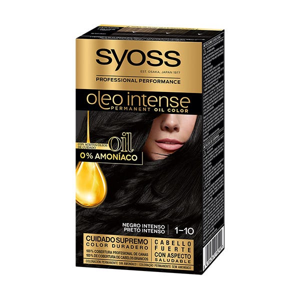 Syoss Oleo Intense Permanent Oil Color 1.10 negro intenso