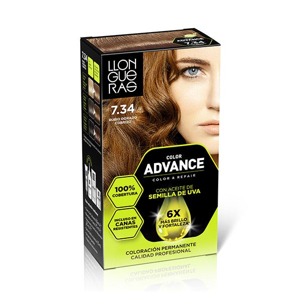 Llongueras Color Advance Profesional 7.34 Rubio Dorado Co