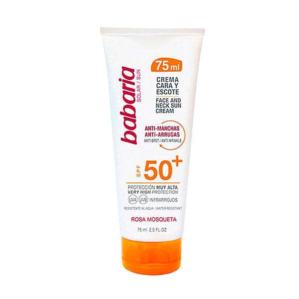 Fluido Solar Anti-Manchas Spf50+ BABARIA Crema protectora solar para rostro  precio | DRUNI.es