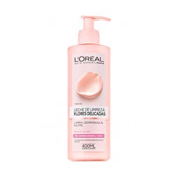 Ofertas, chollos, descuentos y cupones de L'OREAL PARIS Leche De Limpieza Flores Delicadas | 400ML Limpia desmaquilla y nutre. Piel sensible normal a seca