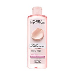 Ofertas, chollos, descuentos y cupones de L'OREAL PARIS Tonico Flores Delicadas | 400ML Minimiza los poros, suaviza y calma. Piel sensible normal a seca