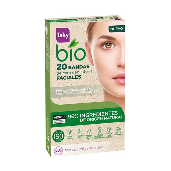 lavandería Corroer entregar Bio Bandas De Cera Depilatoria Faciales TAKY Con ingredientes de origen  natural precio | DRUNI.es