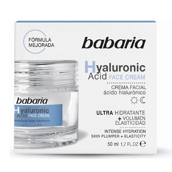 Crema Ácido Hialurónico BABARIA Tratamiento ultra hidratante + elasticidad  precio | DRUNI.es