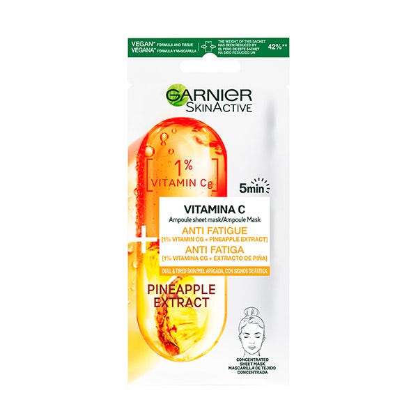 ataque Persistencia monitor Mascarilla Vitamina C GARNIER Mascarilla facial anti-fatiga precio |  DRUNI.es
