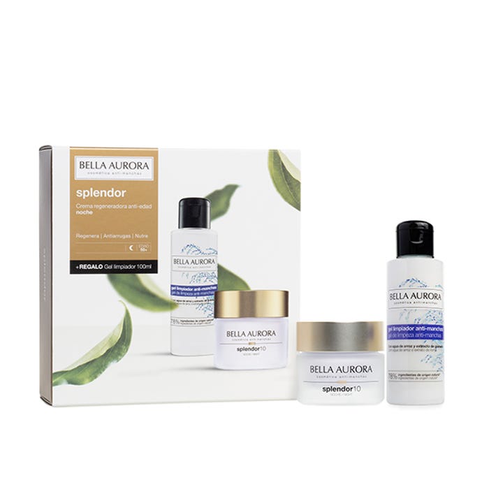 Pack Splendor Noche + Gel BELLA AURORA Crema anti-edad noche limpiador ...