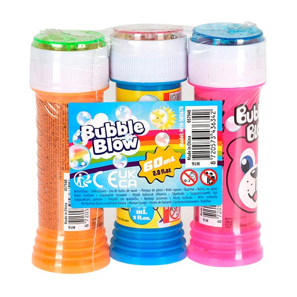 Set 3 Botes Pompas De Jabón