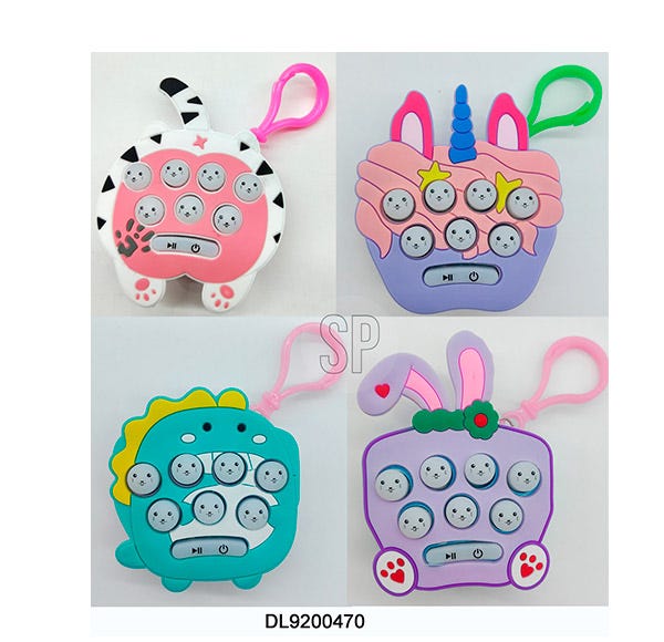 Whack Moles Game Keychain