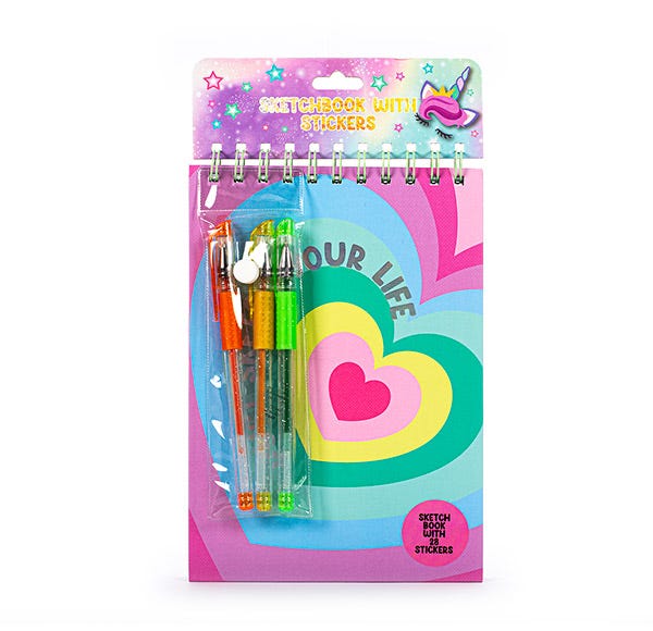 Skecth Book With 25 Stickers