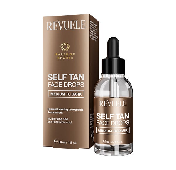 Revuele Self Tan Face Drops Medium to dark