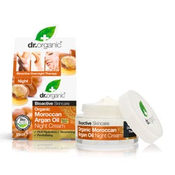 Imagen de DR. ORGANIC Crema Noche Reafirmante Tonificante Natural De Aceite De Argán | 50ML Rehidrata y suaviza la piel reduciendo las líneas de expresión