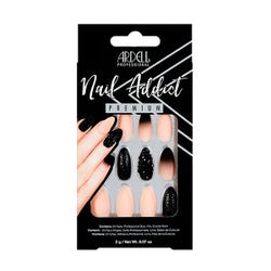 Imagen de ARDELL Nail Addict Black Stud & Pink Ombre | 1UD Uñas postizas