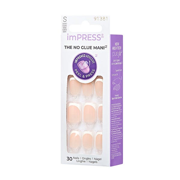 Kiss Impress Color French Classic French Short Squoval