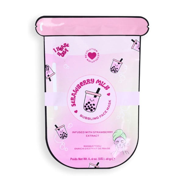 Bubble Tea Strawberry Milk Bubbling Face Mask