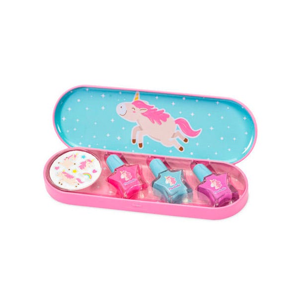Little Unicorn Nail Polish & Sticker Estuche Metal