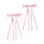 Satin Hair Bow Duo Pink