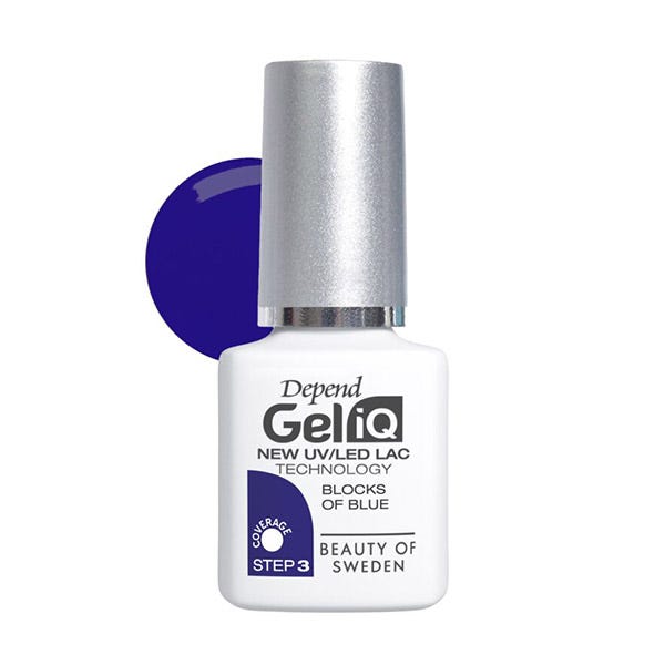 Gel Iq Esmalte New UV/Led Lac Technology Blocks Of Blue