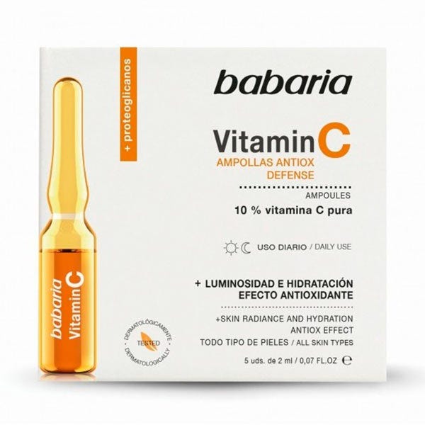 Vitamin C Ampoules BABARIA Luminosidad e hidratación precio | DRUNI.es