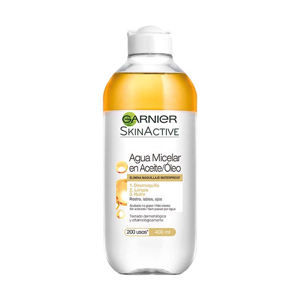 Agua Micelar En Aceite GARNIER Limpiador facial para maquillaje