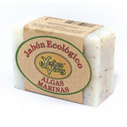 Ofertas, chollos, descuentos y cupones de YERBAS VIVAS Jabon Natural Algas Marinas | 100GR Pastilla de jabón con efecto exfoliante y anticelulítico