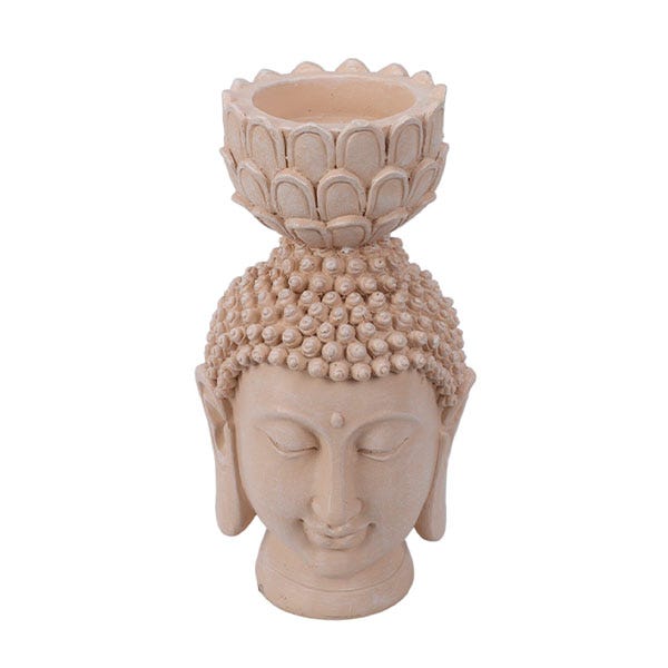 Cabeza De Budha Con Portavelas