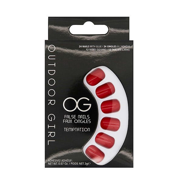 Pack de 6 uñas postizas con adhesivo - v